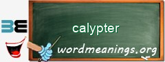 WordMeaning blackboard for calypter